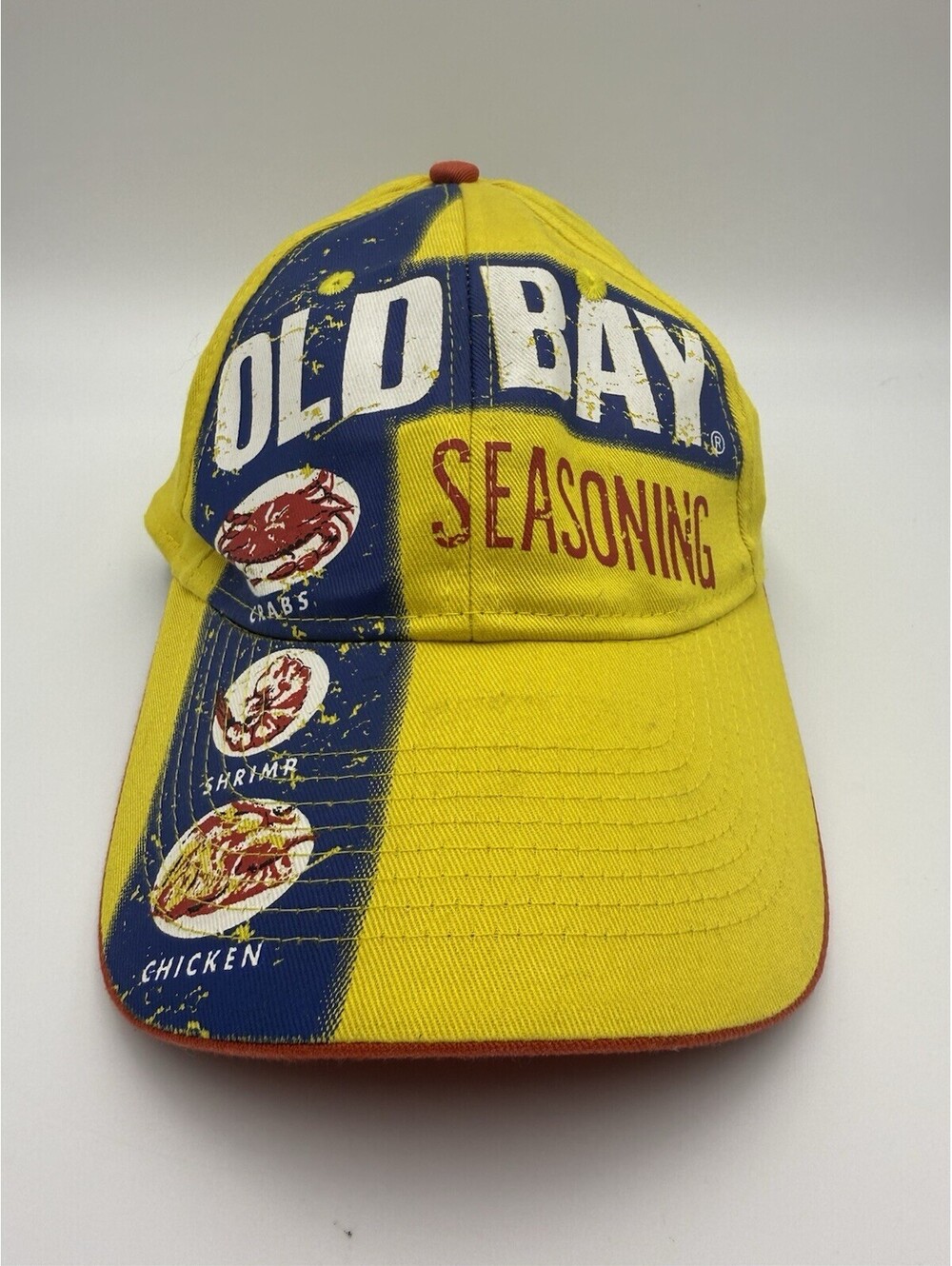 OLD BAY Hat Cap Strap Back Mens One Size Yellow Seasoning Crabs Shrimp